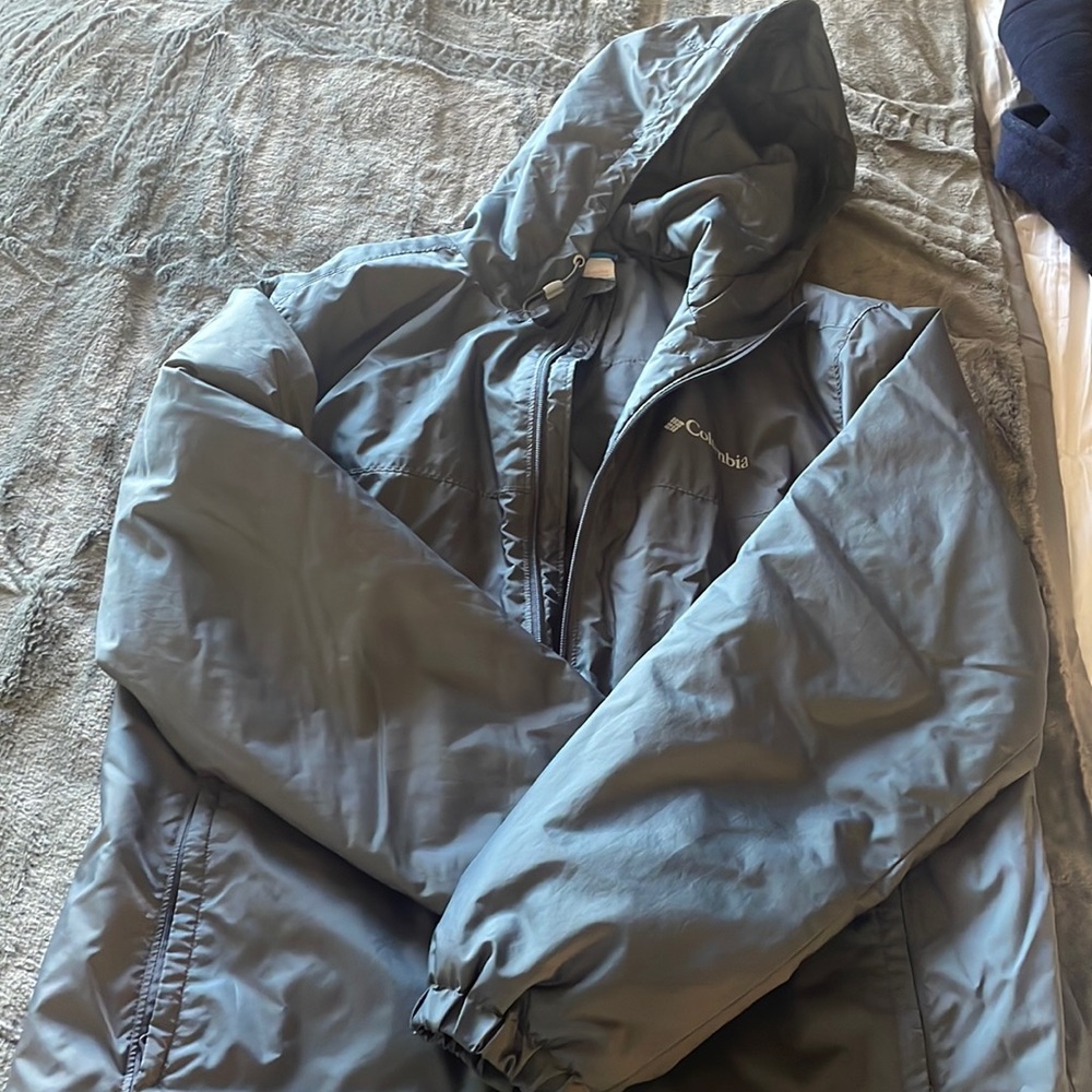 Gray Columbia Rain Jacket